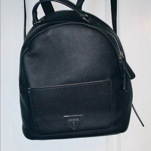 Black leather guest backpack